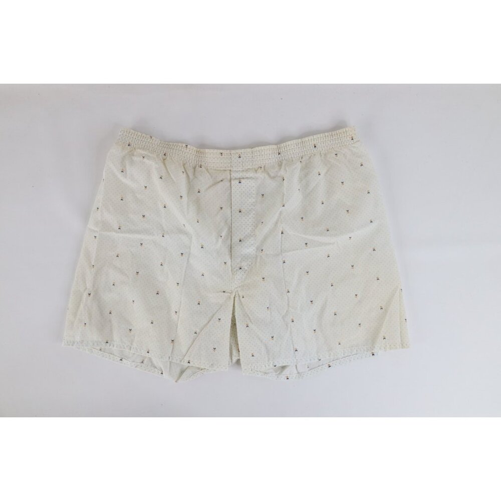 Vintage 70s Lee Mens Large Polka Dot Geometric Boxers Shorts Underwear USA